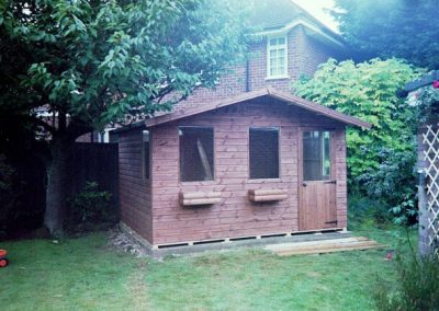 Chalet style timber garden building